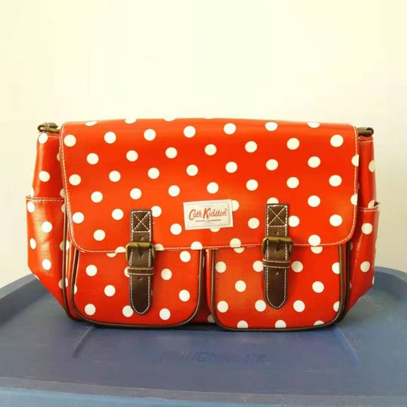 Cath Kidston Handbags - CATH KIDSTON SADDLE red polkadot bag-brand new